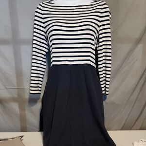 Kate Spade Trendy, Like New Navy and White Striped Dress In Size 8